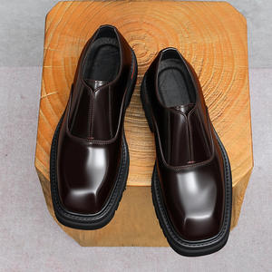 Nouvelles Chaussures Homme Automne 2025 en Cuir Brillant Imperméables Respirantes Décontractées à Semelle Épaisse Antidérapantes à Enfiler - Product Image 4