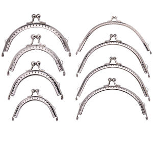 Bronze baiser serrure arc Sape pièce sac fermoir <span class=keywords><strong>Simple</strong></span> cadre en métal pour <span class=keywords><strong>bricolage</strong></span> poignée couture coloré artisanat sac à main fermeture - Product Image 4