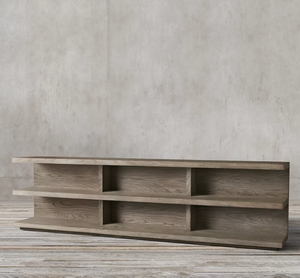 <span class=keywords><strong>Table</strong></span> <span class=keywords><strong>console</strong></span> large modulaire RH Cloud, armoire de rangement en bois massif avec étagères ouvertes, meuble TV moderne pour salon - Product Image 6