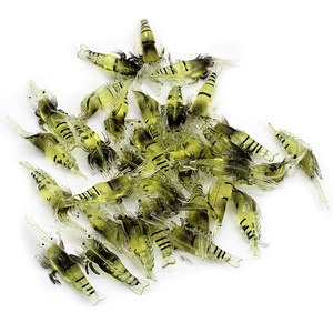 SEASKY Hotsale 4cm 1g Shrimp Simulation Soft Prawn Fishing Lures Bass Crank Hook Bait Tackle