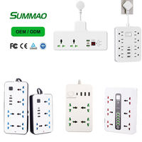Multiprise SUMMAO 6 Prises avec 3 Ports USB, Rallonge de 2 Mètres, Prise UK