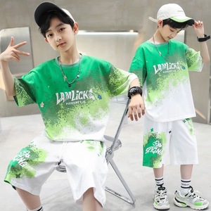 Vêtements pour enfants de 1 à 12 ans, vente en gros, <span class=keywords><strong>ensemble</strong></span> de 2 pièces, t-<span class=keywords><strong>shirt</strong></span> et <span class=keywords><strong>short</strong></span>, <span class=keywords><strong>ensemble</strong></span> de vêtements d'été pour adolescents, garçons - Product Image 2