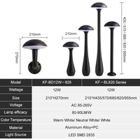 Nouvelle conception, lumière LED extérieure moderne en alliage d'aluminium, blanc chaud, pour cour de villa, jardin, IP65, étanche, SMD 12W