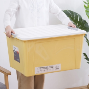 Contenedores de almacenamiento de 55 <span class=keywords><strong>litros</strong></span>, contenedores de plástico, organizador de juguetes, organizador de ropa, <span class=keywords><strong>caja</strong></span> de almacenamiento de plástico, <span class=keywords><strong>caja</strong></span> de almacenamiento de juguetes con ruedas - Product Image 2