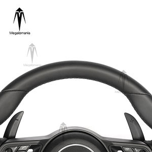 Compatible avec Porsche 911 996 Cayenne 958 718 Boxster 918 Cayman Macans Panamera Taycan <span class=keywords><strong>GT3</strong></span> <span class=keywords><strong>RS</strong></span> 970 Carrera Volant en cuir intégral - Product Image 2