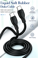 Cable de Carga Rápida PD USB-C, 1M 1.5M 2M 20W 60W, Cable Cargador Tipo C para Teléfono 17 18, USB2.0 Tipo C a Tipo C