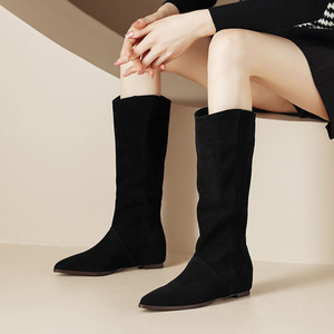 Cialisa Zapatos Para Mujer מעצב חורף אתחול אמיתי עור Bootys בנות גבוהה עקבים טריזים גבירותיי מגפי נשים נעליים - Product Image 5