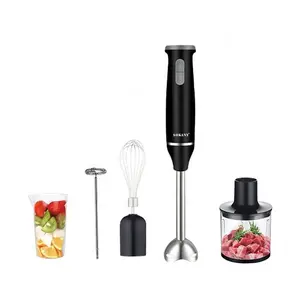 Sokany 5 In 1 Immersion Hand Stick Blender Mixer Includes Chopper And Smoothie Cup Stainless Steel Ice