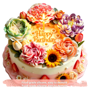 Ensemble de moules à gâteau en silicone, 1 pièce, forme personnalisée, écologique, passe au lave-vaisselle, outils de décoration pour fondant, modèle JHM, bougie - Product Image 1