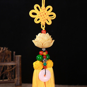 Commercio all'ingrosso di New stile di Buona Fortuna della resina di <span class=keywords><strong>loto</strong></span> buddista accessori per auto appeso decorazione di <span class=keywords><strong>loto</strong></span> ciondolo - Product Image 5