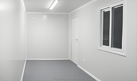 Maison conteneur portable pliable en acier de style ferme avec fenêtre/porte en verre, mobile, pliable, extensible, préfabriquée, compacte, 20 pieds
