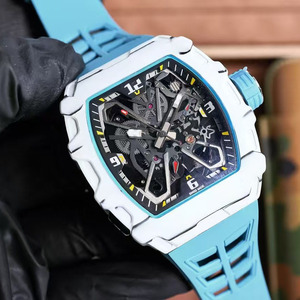 Reloj de pulsera mecánico automático para hombre, con correa de caucho azul impermeable, de diseño exquisito y gran éxito de ventas. - Product Image 2