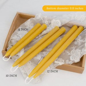 High Quality Valentines Home Decor 100% Pure Hand <b>Dipped</b> Beeswax Taper Table Candles - Product Image 5