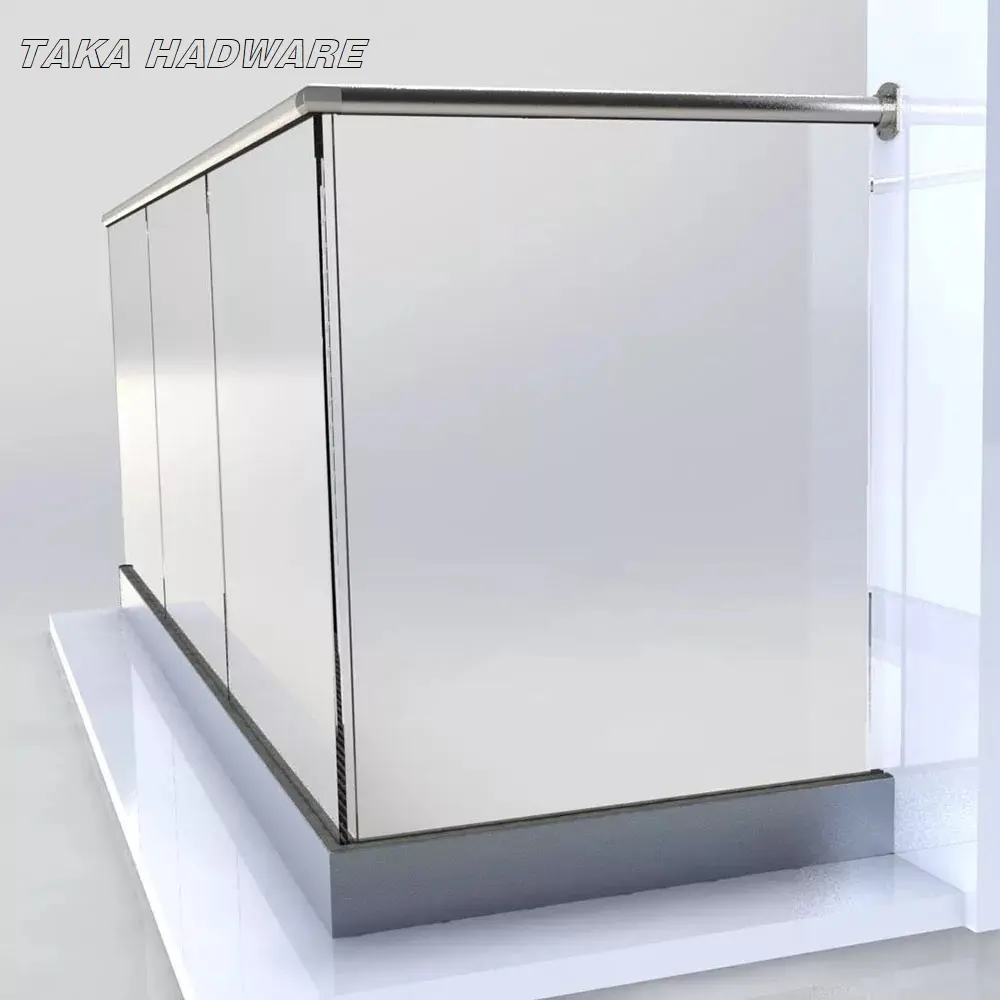 Moderne Balustrade HST Wärme einweichen gehärtetes Glas Treppen glas Geländer