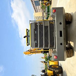 Chargeuse sur pneus d'occasion de 5 tonnes, chargeuse frontale hydraulique diesel jaune pour chantier de construction - Product Image 6