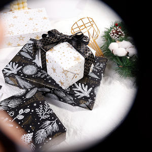 Wholesale 80g Art <b>Paper</b> 43*300cm <b>Christmas</b> Gift <b>Luxury</b> Custom Packaging <b>Wrapping</b> <b>Paper</b> Roll - Product Image 2