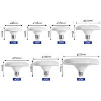 Ampoule LED Économique d'Énergie en Forme de Soucoupe Volante pour Magasin, Maison, Entrepôt, Fer, PVC, PP, 12W, 15W, 18W, 24W, 36W, B22, E27