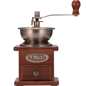 手动咖啡研磨机咖啡机研磨机咖啡豆复古仿古木制手研磨机
