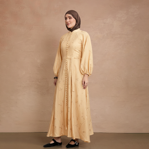 Abaya Musulmana Ligera y Elegante con Falda y Broche, Color Bonito, Ecológica y de Alta Calidad para Mujer, 2024 - Product Image 4