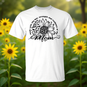 Fabriqué avec l'amour, la force et la résilience de ma mère, t-shirt unisexe à manches courtes et col rond pour adulte - Product Image 3