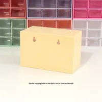 Organisateur de bureau rectangulaire en plastique à neuf compartiments, style tiroir, pour étudiants, armoire de rangement, anti-poussière, pour papeterie et bijoux