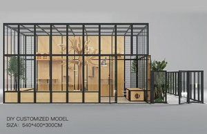 Oversized Factory Price Buy One Get One Free cat Villa Premium Custom <strong>Wooden</strong> Cat Breeding <strong>House</strong> Cage - Product Image 5