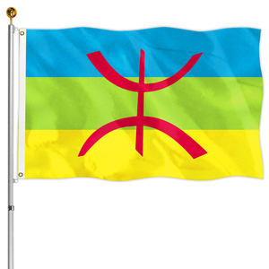 <span class=keywords><strong>Drapeau</strong></span> <span class=keywords><strong>berbère</strong></span> amazigh en tissu, à suspendre à l'extérieur, 100% polyester, pour les événements, les fournitures de fête - Product Image 1