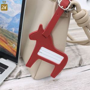 Cute <b>Suitcase</b> Identifiers Horse Shaped Luggage Tags with Strap Travel Tags with <b>Label</b> Card - Product Image 4