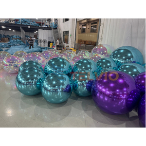 Esfera Flotante Gigante de PVC Plateada y Colorida para Decoración de Eventos, Bola de Espejo Inflable Gigante Plateada de PVC, Bola de Espejo Inflable de Lujo - Product Image 1