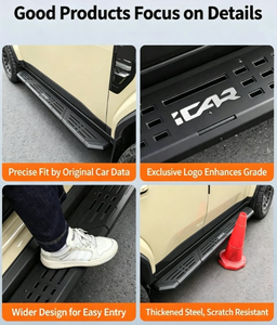 Marchepied latéral antidérapant en acier au manganèse mat épaissi de luxe, fixation par vis, pour Chery ICAR V27 2024 - Personnalisation OEM - Product Image 6