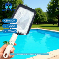 Kleiner Hand-Poolskimmer mit abnehmbarem Griff, ABS-Rahmen, Poolreinigungswerkzeug für Aufstellpools und Fischteiche