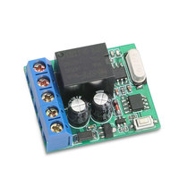 Interruptor de Control Remoto Inalámbrico de 433MHz, Receptor de Relé de 1 Canal, 12V/24V CC, 10A, para Motor de Puerta de Garaje, Encendido/Apagado de Luces, Transmisor