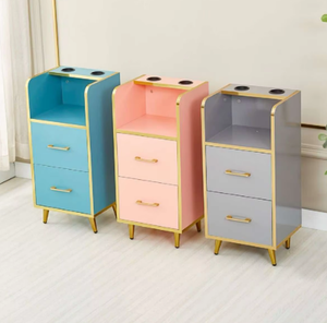 Carrito de Peluquería de Diseño Moderno y Lujoso, Carrito Metálico de Alta Calidad con Material de Madera, 2 Cajones, Elegante para Barbería - Product Image 6