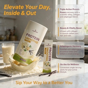 Batido de Proteína con Crema de Vainilla, Colágeno y Adaptógenos, Mezcla de Plátano y Coco en Polvo para el Bienestar, Venta al por Mayor de Marca Privada - Product Image 4