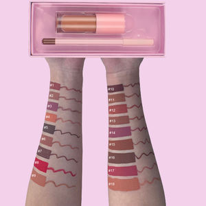 Kit de Lápiz Labial y Delineador de Labios 2 en 1, Impermeable, Antiadherente, de Larga Duración, Alta Pigmentación, Brillo Labial y Delineador de Labios Brillante - Product Image 3