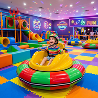 Piste de Voitures Tamponneuses Gonflable Commerciale Portable, Arche Décorative Thème Dessin Animé, Équipement de Jeu pour Location de Fêtes d'Enfants