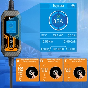 Cargador de Vehículos Eléctricos Feyree de 7KW con WIFI, Aplicación Inteligente, Enchufe NACS, Fase 1, 32A, con Cables de Carga de 5M para Estación de Carga de Automóviles Tesla - Product Image 2