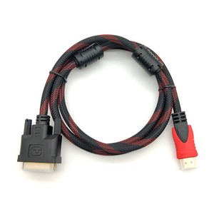 Câble adaptateur HDMI vers DVI, 1.5m, acier plaqué cuivre, rouge, noir, pour téléviseur, moniteur d'ordinateur, carte graphique - Product Image 4