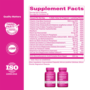 ไลฟ์เวิร์ธ วิตามินสำหรับสตรีตั้งครรภ์ชนิดแคปซูล พร้อมด้วยดีเอชเอ โฟเลต เหล็ก โคลีน และวิตามิน ช่วยเสริมสร้างการเจริญเติบโตของทารกในครรภ์ - Product Image 4