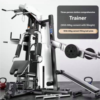 Station complète de musculation multifonctionnelle en acier pour usage commercial et domestique, avec machine Smith et structure Flying Bird, pour trois personnes