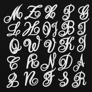 Patchs brodés thermocollants noirs en lettres anglaises cursives majuscules pour la décoration de chapeaux, sacs et livres - Product Image 2