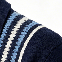 Pull tricoté rayé à manches longues et col polo pour femme, style décontracté printemps-automne, fabriqué sur mesure