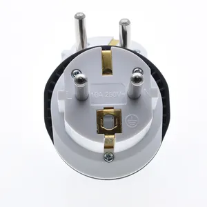 Universal Plug Adapter High Quality EU Plug Adapter Universal To Euro Round 2 Pins Conversion Plug 16A 250V UK AU US TO Schuko Converter