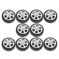 RXT DIY Smart Car 2*30mm Jantes en plastique avec pneus en caoutchouc souple pour voitures de course RC/Drift - Accessoire de jouet STEM