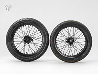 Kit de roues Sur-Ron Ultra Bee Supermoto 17 pouces, aluminium CNC 6061 poli, pneus CST 100/80-17 130/70-17, moto électrique tout-terrain