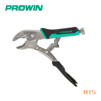 PROWIN 11413 Tang Kunci Bulat 10 Inci 250mm dengan Pegangan Anti Selip, Tang Vise Grip, Alat Tangan Pengunci yang Dapat Disesuaikan
