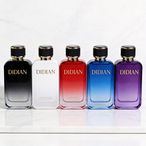 Fabrication de flacons de parfum de luxe vides 30 ml 50 ml 100 ml, flacons ronds plats vides avec col serti, flacon de parfum en verre avec vaporisateur - Product Image 1