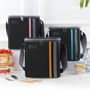 Portable Thickened Thermal Bag Cross-Border Striped <b>Lunch</b> <b>Box</b> Fresh-Keeping Ice Bag for Outdoor Picnics and <b>Work</b> - Product Image 2