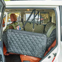 Housse de siège auto pour chien 1680D de qualité supérieure, imperméable, protection de siège arrière à fond rigide, hamac de transport avec fenêtre en maille