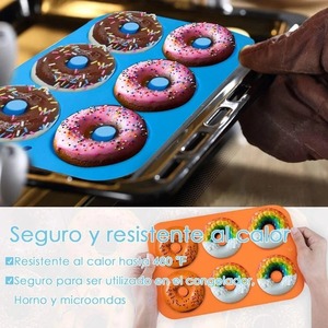 ชุดพิมพ์โดนัทซิลิโคนแบบใช้ซ้ำได้ สำหรับทำโดนัท คัพเค้ก มัฟฟิน ทำเองที่บ้าน ใช้งานง่าย ทำความสะอาดง่าย ปลอดภัยสำหรับเตาอบ ไม่ติดกระทะ - Product Image 5